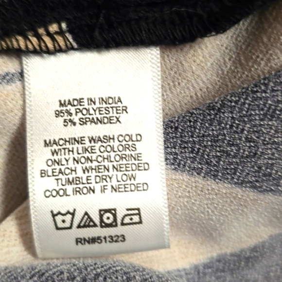 Cece Black Tan Floral Short Puff Sleeve Tie Front Blouse Small - Picture 5 of 5